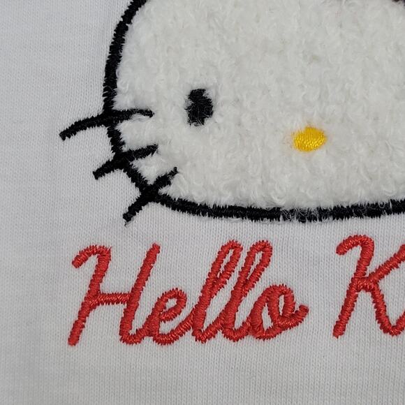 Hello-Kitty Shirt Womens Large 20x26 Sanrio Chenille-Embroidered - Picture 13 of 15